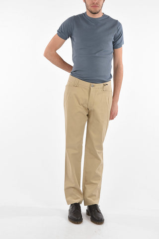 ID jetted pocket belt loops cotton stretch trousers
