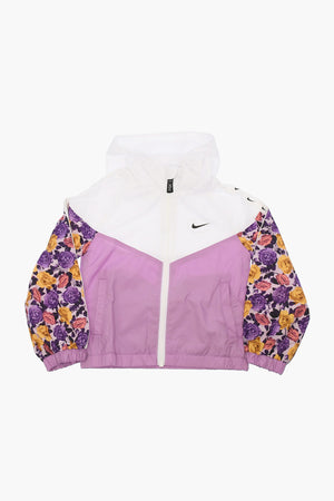 Windbreaker mit Kapuze und Blumen-Details