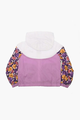 Windbreaker mit Kapuze und Blumen-Details