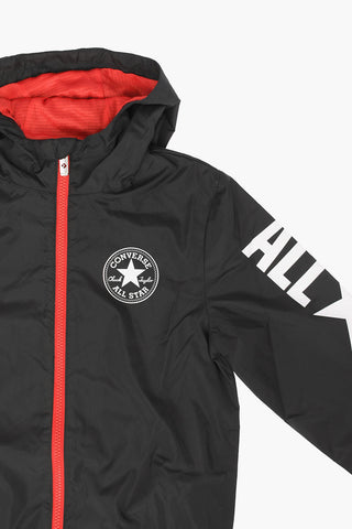 ALL STAR CHUCK TAYLOR Logo Printed Hooded Jacket
