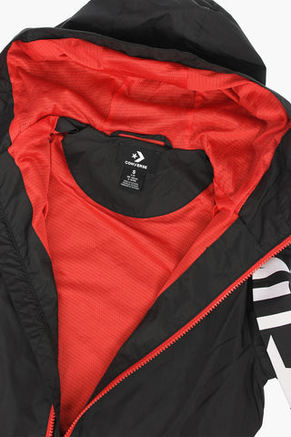 ALL STAR CHUCK TAYLOR Logo Printed Hooded Jacket