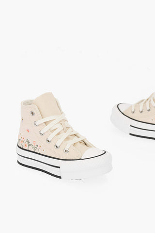 ALL STAR CHUCK TAYLOR canvas EVA high top sneakers with embroideries