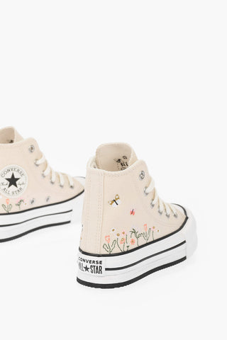 ALL STAR CHUCK TAYLOR canvas EVA high top sneakers with embroideries
