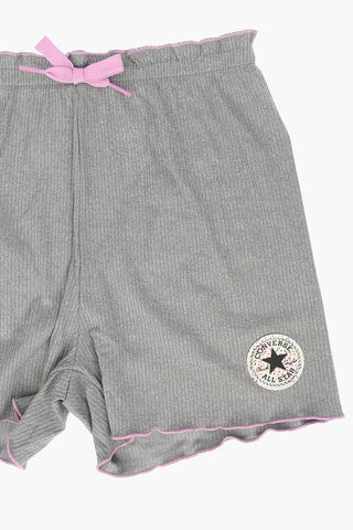 ALL STAR CHUCK TAYLOR Gerippte Shorts mit Wellensaum