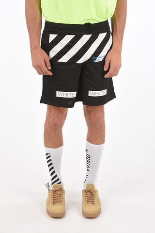 front printed mesh shorts