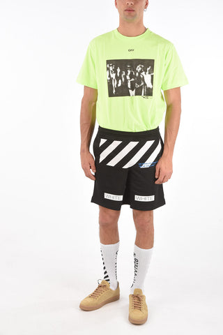 front printed mesh shorts