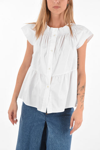 cotton blouse with pleat