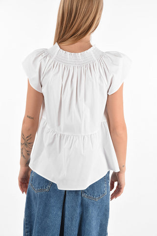 cotton blouse with pleat