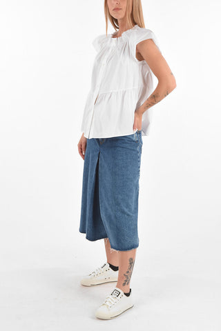 cotton blouse with pleat