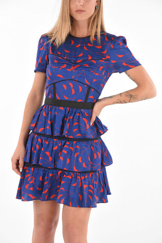 mini dress a balze a fantasia 