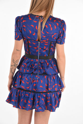 mini dress a balze a fantasia 