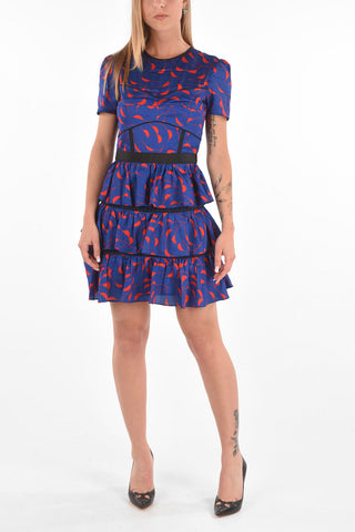 mini dress a balze a fantasia 