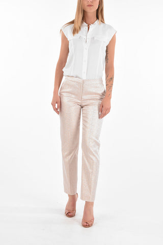 4 Pocket POUMAS Hidden Fastening Lurex Pants