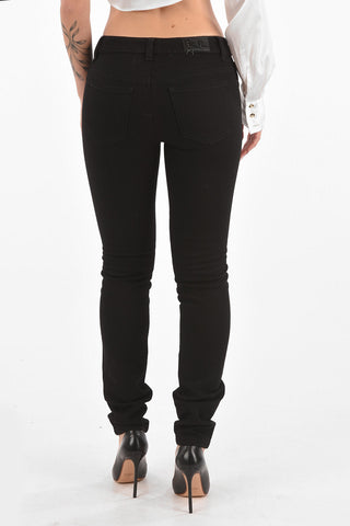 jeans Slim Fit con cristalli all over