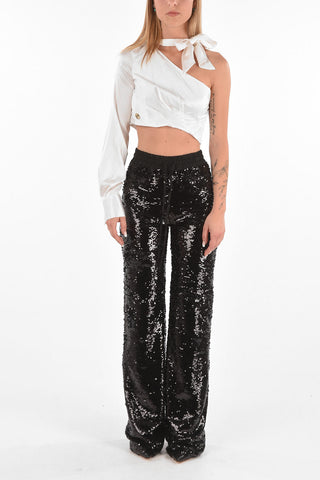 COUTURE Silk Blend One Shoulder Top