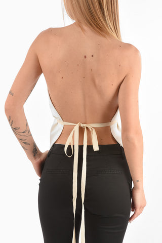 MM6 Open back cotton top