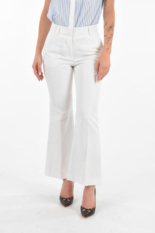 Linen and Cotton Flare Pants