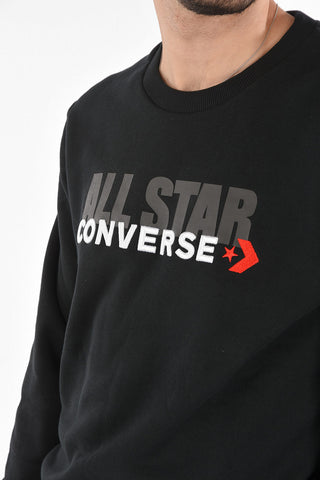 Rundhalssweatshirt mit Logo-Stickerei