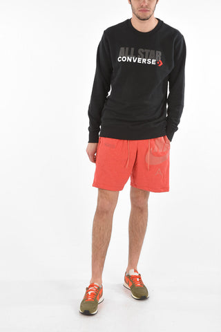 Rundhalssweatshirt mit Logo-Stickerei