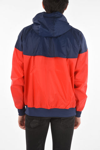 Two Tone Lightweight Windbreaker Jacket with Hood