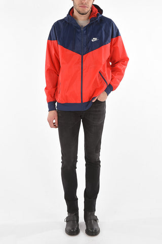 Two Tone Lightweight Windbreaker Jacket with Hood