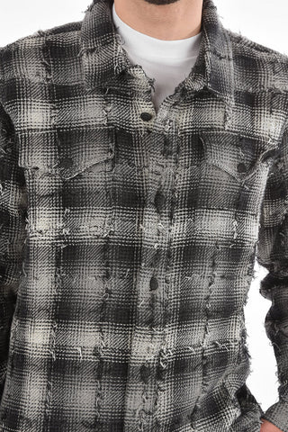 Checked GNR NOBODY KNOWS Overshirt with Print on the Back