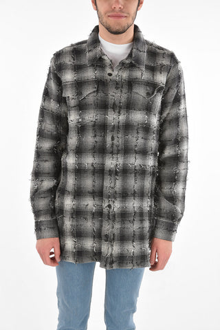Checked GNR NOBODY KNOWS Overshirt with Print on the Back