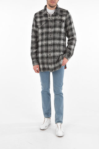 Checked GNR NOBODY KNOWS Overshirt with Print on the Back