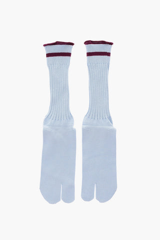 cotton stretch ribbed TABI long socks