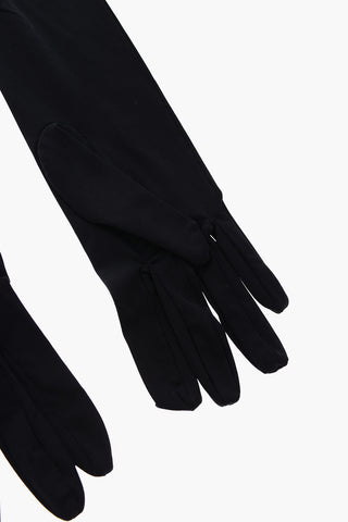 MM6 solid color opera gloves with print