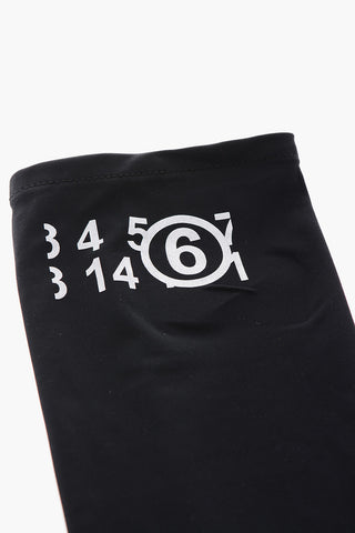 MM6 solid color opera gloves with print
