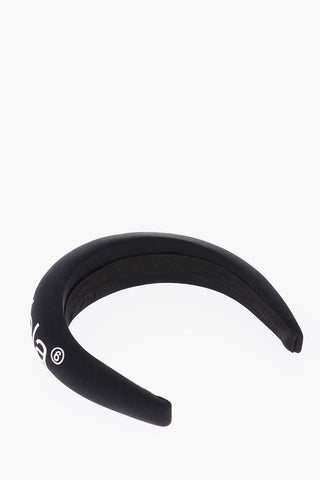 MM6 maxi cerchietto per capelli a tinta unita con logo stampato