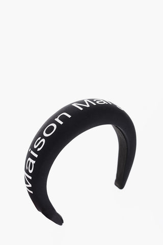 MM6 maxi cerchietto per capelli a tinta unita con logo stampato