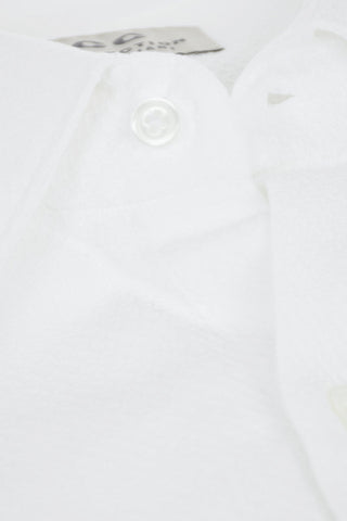 CC COLLECTION Camicia in Trama Honeycomb con Collo Italiano