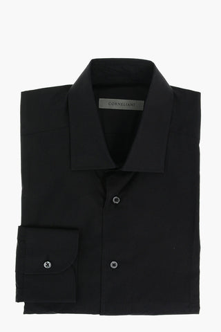 Poplin Cotton Shirt with Classic Collar