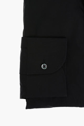 Poplin Cotton Shirt with Classic Collar