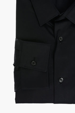 CC COLLECTION Poplin Cotton Shirt with Classic Collar