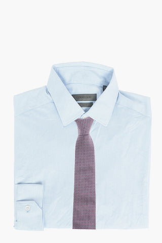 Stretched Fabric Shirt with Basket Weave Pattern
