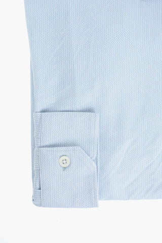 Stretched Fabric Shirt with Basket Weave Pattern