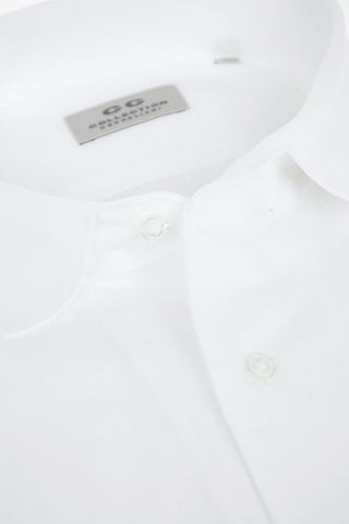 CC COLLECTION Hopsack Cotton Shirt with Classic Collar