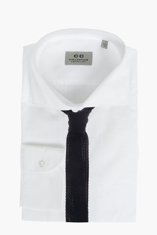 CC COLLECTION Poplin Cotton Shirt with Standard Collar