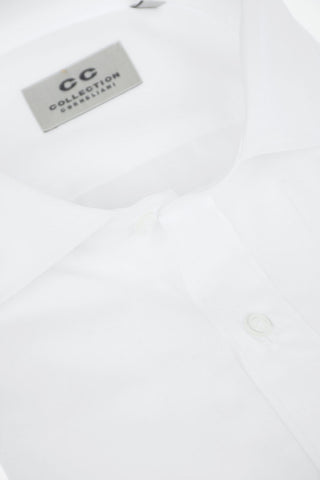 CC COLLECTION Poplin Cotton Shirt with Standard Collar