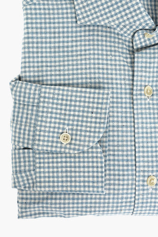 CIRCLE Gingham Checkered Shirt with Standard Collar