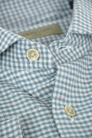 CIRCLE Gingham Checkered Shirt with Standard Collar