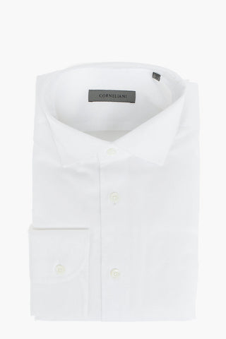 Twill Cotton Shirt with Standard Collar