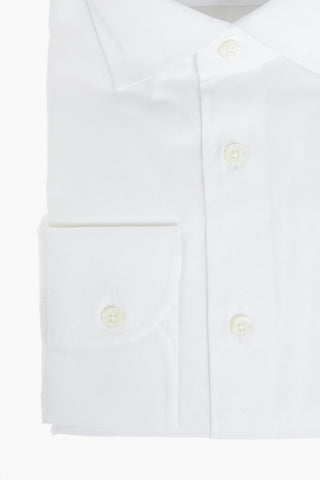 Twill Cotton Shirt with Standard Collar