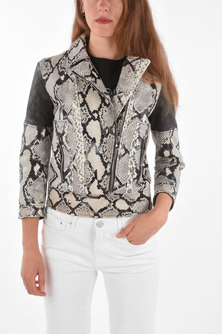 COUTURE Giubbotto BOFFITH in Pelle Effetto Pitone