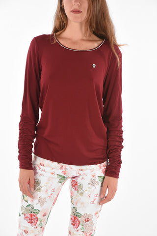 Crystal LITTLE SKULL ONE Long-sleeved T-Shirt