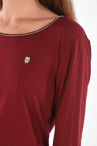 Crystal LITTLE SKULL ONE Long-sleeved T-Shirt