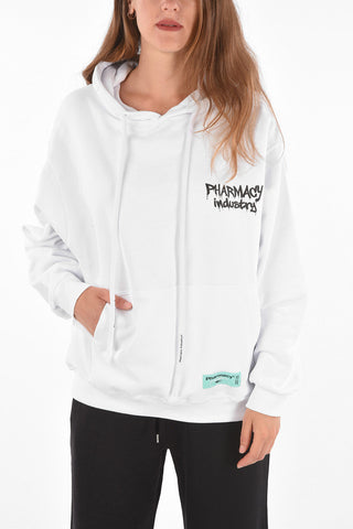 Felpa Hoodie con maxi tasca a toppa